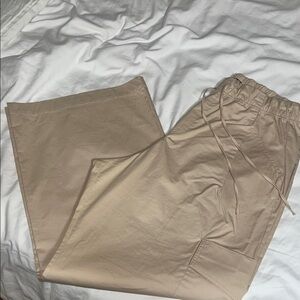 Women’s Lightweight Drawstring Pants in Beige